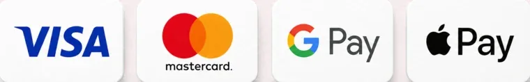 Visa, Mastercard, Google Pay e Apple Pay